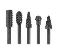 5Pcs Wood Carving File Rasp Drill Bit Rotary Rasp Drill Bit Set Woodworking Rotating Embossed Chisels Shaped Electric Grinding Head
