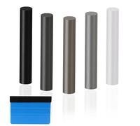 5Pcs Wood Filler Wax Repair Sticks Wood Touch Up Worktop Furniture Repair Crayons Laminate Counter Wooden Scratch Remover with Scraper for Stains Scratches Holes Floor Desks Carpenters, Grey Series
