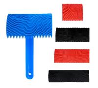 5Pcs Wood Grain Painting Tool Set Paint Roller with Handle Texture Pattern Graining Tool for for DIY Wall Decoration