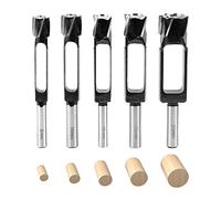 5Pcs Wood Plug Hole Cutter, Woodworking Tenon Drill Bits, Deep Plug Cutter Core Drill for Woodworking Furniture Making (8/10/12/15/20mm)
