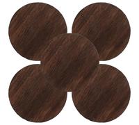 5pcs Wood Slice Display Base for Adults, 10cm Brown | Unfinished Wood Blank, Smooth round Surface, for Small Ornaments, Candle Holders, Art Studio and Wedding Decor