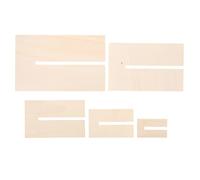 5pcs Wooden Bow Maker Templates Set for Ribbon Bows, Five Pieces | Solid Wood Boards, Smooth Burr-free Edges, Batch-friendly Crafting, for Hair Clips and Workshop Use