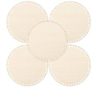 5pcs Wooden Crochet Base for DIY Knitting Bag Shaping Board with Holes