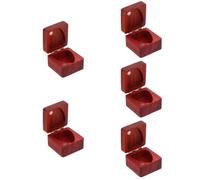 5pcs Wooden Guitar Pick Holder Storage Box for Travel and Concert Use