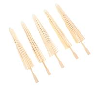 5pcs Wooden Parasol Frame DIY Craft Umbrella Support | Beige Wood Construction, Sturdy Support and Quick Setup, Suited to Traditional Fabrics and Centerpieces