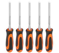 5Pcs Woodworking Chisel Set 6 mm Chrome Vanadium Steel Wood Chisel Tool Set with Ergonomic Handle for Engraving