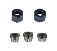 5pcs Woodworking Tool Accessories Collet Chucks and Nut for Machine Conversion Adapter Fit 6mm 8mm Bit Nut Adapt