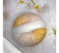 5pcs Wool Mohair Colored Yarn Hand Knitting Yarn Needle Crochet Puffy Yarn Crocheting for Colorful Rainbow Color 200m/pcs