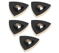 5PCS Wool Polishing Pad,3.1in Triangular Felt Buffing Pad for Oscillating Tool,Wool Cutting Pad with Alloy Steel Base for Polishing Stainless Steel, Chrome, Gold, Silver, Brass, Glazed Stone, Granite