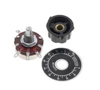 5Pcs WTH118 with Knob DIY Kit Parts 2W 1A Potentiometer 1K 2.2K 4.7K 10K 22K 47K 100K 470K 1M MF-A03+Dial Plate(2.2K Ohm)