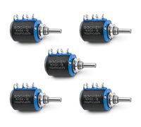 5Pcs WXD3-12-1W Wire Wound Precision Potentiometers 100-47K Ohm Multi Turn Wirewound Rotary Black Adjustable Variable Resistors (Size : 3.3K Ohm)