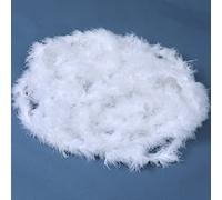 5Pcs x 2M Christmas Tree White Feather Boa, Fluffy Boa Ribbon, White Christmas Decorations Feather Strip for Xmas Tree Indoor Outdoor Wedding Party Decor