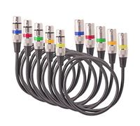 5PCS XLR To XLR Microphone Cable 3PIN Male To 3PIN Female Balanced Microphone Cord For DMX-Stage Lights Balance Cable