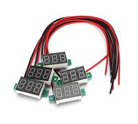5pcs Yellow 0.36 Inch Digital LED Panel Voltmeter, DC Voltmeter Two - Wire Voltage Monitor with Clear Display for 2.4-30V Systems, Standard Size for Easy Installation