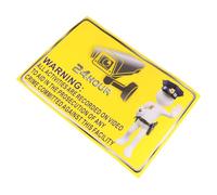 5pcs Yellow Cctv Warning Sticker Sign, Self Adhesive Plastic for Work