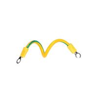 5pcs Yellow-Green Photovoltaic Ground Cable Bridge Soft Copper Cable Distribution Box Machine Room Connection Cable 2.5/4/6 square(2.5mm square-150mm,Hole 6mm)