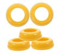 5pcs Yellow Pp Bottle Collar Hoop Replacement Screw-on Ring