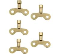 5Pcs Yellow Radiator Plumbing Bleed Bleeding Key Solid Brass Radiator Plumbing Keys Metal for Venting Air Switch Spool Radiator Keys for Bleeding Old Home Radiator Wrenches Hand Tools