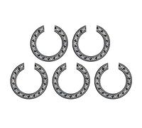 5Pcs Yootones Guitar Soundhole Rosette Decal Sticker Self-Adhesive Inlay Stickers Decals Compatible with Acoustic Classical Guitar Parts Replacement (Black)