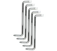 5PCS Z-Type Slotted Screwdriver Set, Offset Double Head Steel Alloy Tips for Electrical Mechanical Computer Repair, 105mm Silver