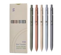 5pcs Zeniths Gel Pens Set, Zennyth Zs12 Startravelers Gel Ink Pen, Quick Dry Black Ink Fine Point RollerBall Gel Ink Pen, Retractable Gel Pen For Smooth Writing