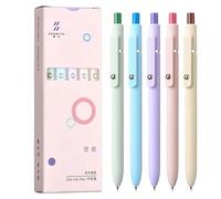 5pcs Zeniths Gel Pens Set, Zennyth Zs12 Startravelers Gel Ink Pen, Quick Dry Black Ink Fine Point RollerBall Gel Ink Pen, Retractable Gel Pen For Smooth Writing