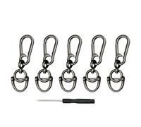 5pcs Zincs Alloy Detachable Key Clip Horseshoe Shape Keychain Holder Carabiner Hook For Secure Key Organization