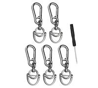 5pcs Zincs Alloy Detachable Key Clip Horseshoe Shape Keychain Holder Carabiner Hook For Secure Key Organization