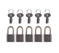 5Pcs Zincs Alloy Padlock Portable Suitcases Locker Securing Small Luggage Box with Diaries Padlocks Small Luggage Box with