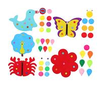 5pcs Zipper Button Toy Toddler Toy Craft Toys Toy for Baby Preschool Kids Button Board Interactive Button Board Children Button Fabric Board Teaching Manual Childrens Toys