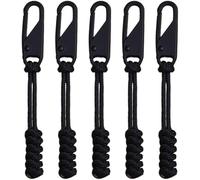 5pcs Zipper Handle Detachable Zipper Pull Tabs Cord Extension Fixer Repair Kit for Clothing Luggage Purses Backpacks Handbags