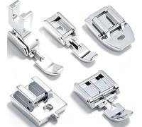 5Pcs Zipper Presser Foot Kit for Low Shank Sewing, Singer/Brother/Janome