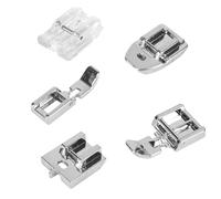 5pcs Zipper Presser Foot Kit, Invisible, Narrow & Concealed Zipper Feet Universal Low Shank Snap-On for Singer Janome Sewing Machines Accessories