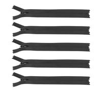 5Pcs Zips for Sewing,Black White Zip Fixer Sewing Invisible Zipper Chunky Nylon Continuous Zippers Heavy Duty Zipper Jacket Open Ended Zippers for Jackets Binding Making Assorted Sizes UK (Black)