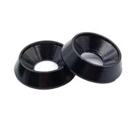 5pcs304 Stainless Steel Cup Washers,5-10pcs M3 M4 M5 M6 M8 Aluminum Colourful Countersunk Umbrella Flat Head Screw Concave Conical Washer(Black,M6)