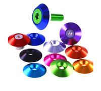 5pcs304 Stainless Steel Cup Washers, 5-10pcs M4 M5 M6 M8 Aluminum Colourful Countersunk Concave Conical Decorative Groove(Green,M6)