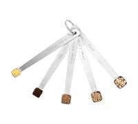 5PcsTeaspoon Measuring Spoons, 1/3, 1/4, 1/8, 1/16, 3/16 tsp, Mini Measuring Spoon, Square Bowl Measure Spoon Set, Small Stainless Steel Teaspoon for Measure Small Amount of Dry & Liquid Ingredients