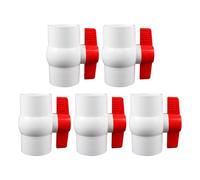 5Pieces 2Inch Sturdy PVC Round Valves Easy Installation Designs for Pisciculture and Construction Water Projects PVC Round Valves