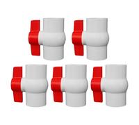 5Pieces 2Inch Sturdy PVC Round Valves Easy Installation Designs for Pisciculture and Construction Water Projects PVC Round Valves