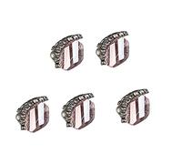 5Pieces 3D Luxury Nail Art Rhinestones Stickers Metal Glass Charms, Diamonds Jewels for Designs Studs Rivets Metal Studs and Rhinestones