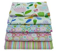 5Pieces 40cm*50cm Colorful Summer Style Quilting Fabric for Sewing Crafts,Fat Quarters Fabric Bundles