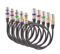 5pieces Anti-Tangling XLR Cable 3PIN XLR Male to Female Balanced Microphone Cable Replacement 180/100 / 300cm Balance Microphone