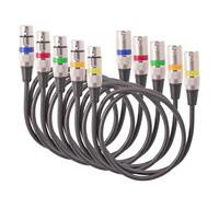 5pieces Anti-Tangling XLR Cable 3PIN XLR Male to Female Balanced Microphone Cable Replacement 180/100 / 300cm Balance Microphone
