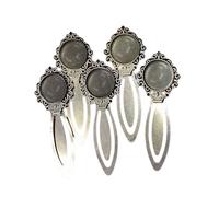 5Pieces Antique Bookmarks with Crystal Stone Book Page Clip Graduation Present for Student Teacher Book Lover Reader Bible Bookmarks