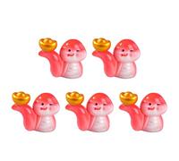 5Pieces Chinese Resins Snake Figurine 2025 Year Of Snake Color Changing Miniatures Cake Toppers Decorative Ornaments