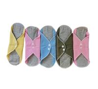 5Pieces Extra Wide 23cm Cotton Absorbent Pad Machine Washable Day Night Use Absorbent Pad for Sensitive Skin Menstrual Mattresses