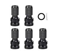 5Pieces Hexagonal Adapter Converts 1/2Inch Square Drive to 1/4 Hexagonal for Tight Space Impacts Power Tool Accessories Quick Releases Adapter