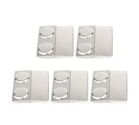 5Pieces Metal Fastener Clip Identity Name Label Badges Holder Badge Fasteners with 2 Strength Magnets Name Label Fastener