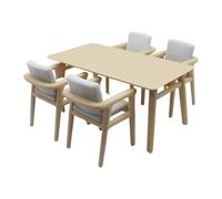 5Pieces Miniature Dining Table And Chairs Set Great For Dollhouses Enthusiasts And Collector Scene Display Accessories Miniature Model