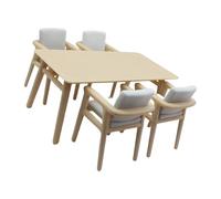 5Pieces Miniature Dining Table And Chairs Set Great For Dollhouses Enthusiasts And Collector Scene Display Accessories Miniature Model
